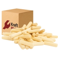 Kołek 8x35 Drewniany 100 szt Meblowy Bukowy Ryflowany Montażowy